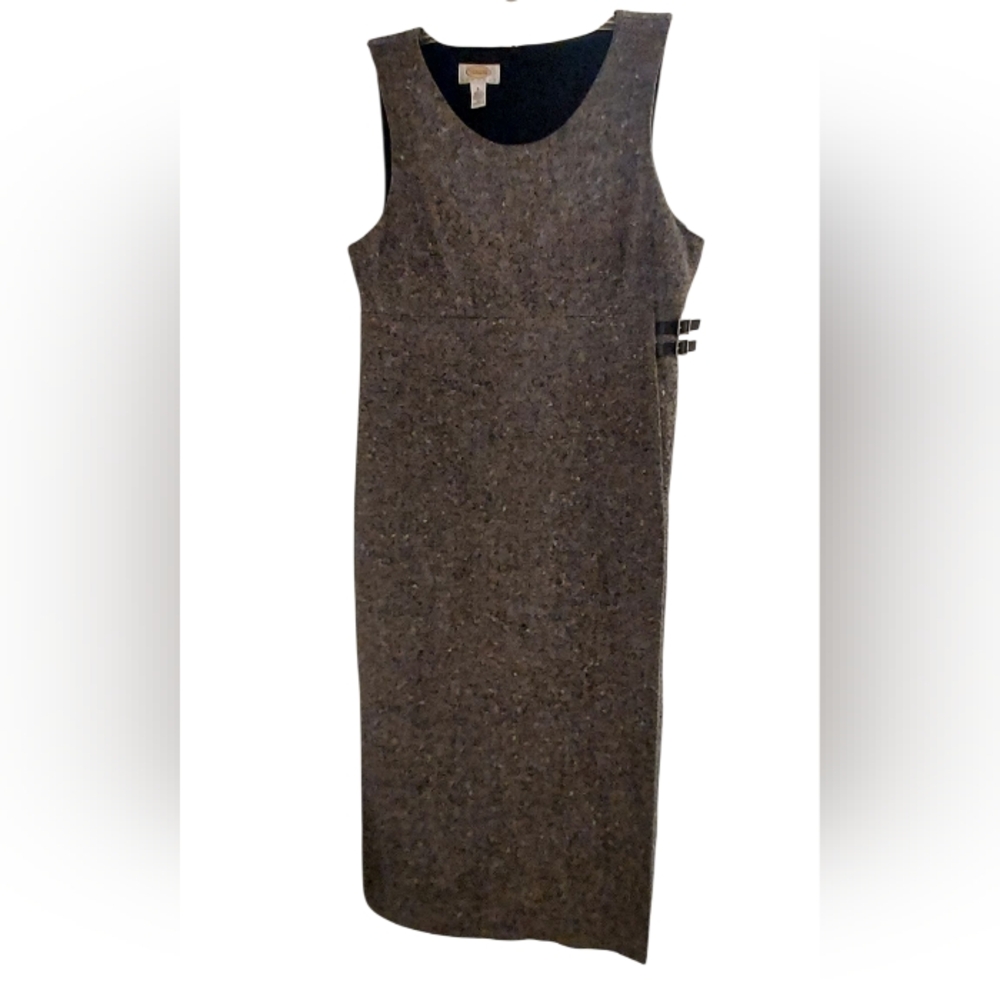Talbots Petites Tweed Sleeveless Dress Jumper 8 Sheath Wrap Preppy Academia